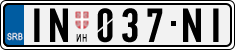 License plate of Serbia, Cars