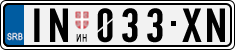 License plate of Serbia, Cars