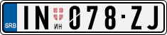 License plate of Serbia, Cars