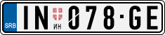 License plate of Serbia, Cars