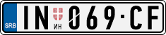 License plate of Serbia, Cars