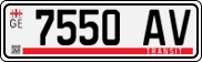 License plate of Georgia, Export transit plates
