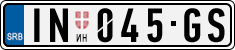 License plate of Serbia, Cars