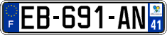 French license plate, SIV (ordinary)