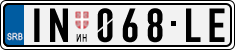 License plate of Serbia, Cars