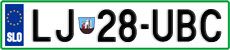 License plate of Slovenia, Cars