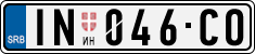 License plate of Serbia, Cars