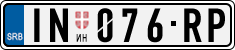 License plate of Serbia, Cars