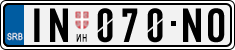 License plate of Serbia, Cars