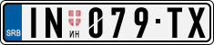 License plate of Serbia, Cars