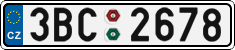 License plate of the Czech Republic, Cars (2001)
