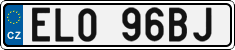 License plate of the Czech Republic, Electric vehicles