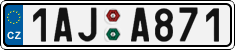 License plate of the Czech Republic, Cars (2001)