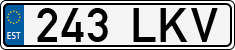 License plate of Estonia, Regular car plates
