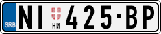 License plate of Serbia, Cars