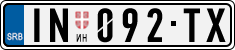 License plate of Serbia, Cars