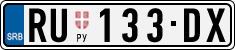 License plate of Serbia, Cars