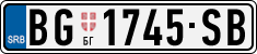 License plate of Serbia, Cars