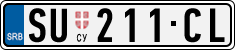 License plate of Serbia, Cars