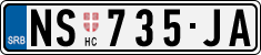License plate of Serbia, Cars