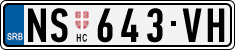 License plate of Serbia, Cars