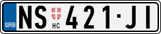 License plate of Serbia, Cars