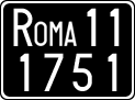 License plate of Italy, Cars (1927 year series)