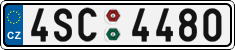 License plate of the Czech Republic, Cars (2001)