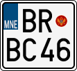 License plate of Montenegro, Motorcycles