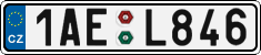 License plate of the Czech Republic, Cars (2001)