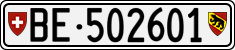 License plate of Switzerland, Cars