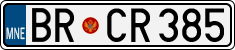 License plate of Montenegro, Cars