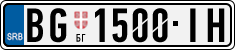 License plate of Serbia, Cars
