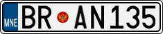 License plate of Montenegro, Cars