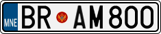 License plate of Montenegro, Cars