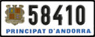 License plate of Andorra, Cars (1234(5))