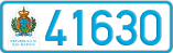 License plate of San Marino, Cars (12345)