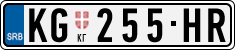 License plate of Serbia, Cars