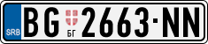 License plate of Serbia, Cars