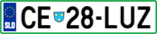 License plate of Slovenia, Cars