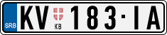 License plate of Serbia, Cars