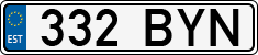 License plate of Estonia, Regular car plates