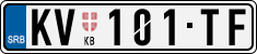 License plate of Serbia, Cars