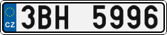 License plate of the Czech Republic, Cars (2001)