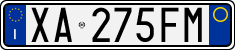 License plate of Italy, Cars (1994 year series)