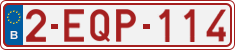 License plate of Belgium, Regular plates (2010)