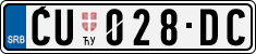 License plate of Serbia, Cars