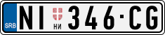 License plate of Serbia, Cars