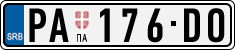 License plate of Serbia, Cars