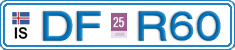 License plate of Iceland, Cars